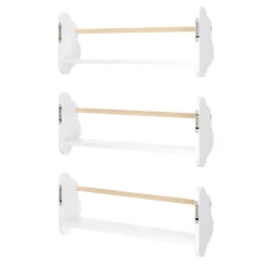 Wandregal Kinderzimmer DREAMYCLOUD 3er Set weiss/natur