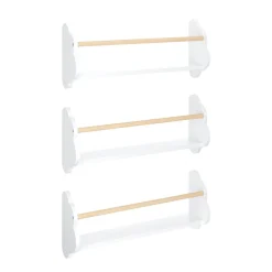 Wandregal Kinderzimmer DREAMYCLOUD 3er Set weiss/natur