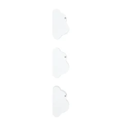 Wandregal Kinderzimmer DREAMYCLOUD 3er Set weiss/natur