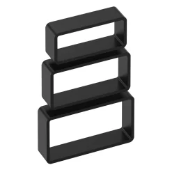 Wandregal NOVA 3er Set schwarz