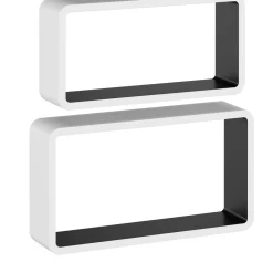 Wandregal NOVA 3er Set weiss/schwarz