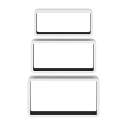Wandregal NOVA 3er Set weiss/schwarz