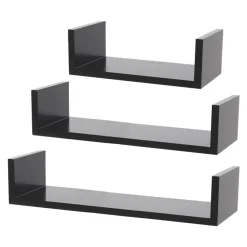 Wandregal PINA 3er Set schwarz