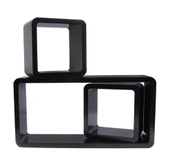 Wandregal SOLA 3er Set schwarz