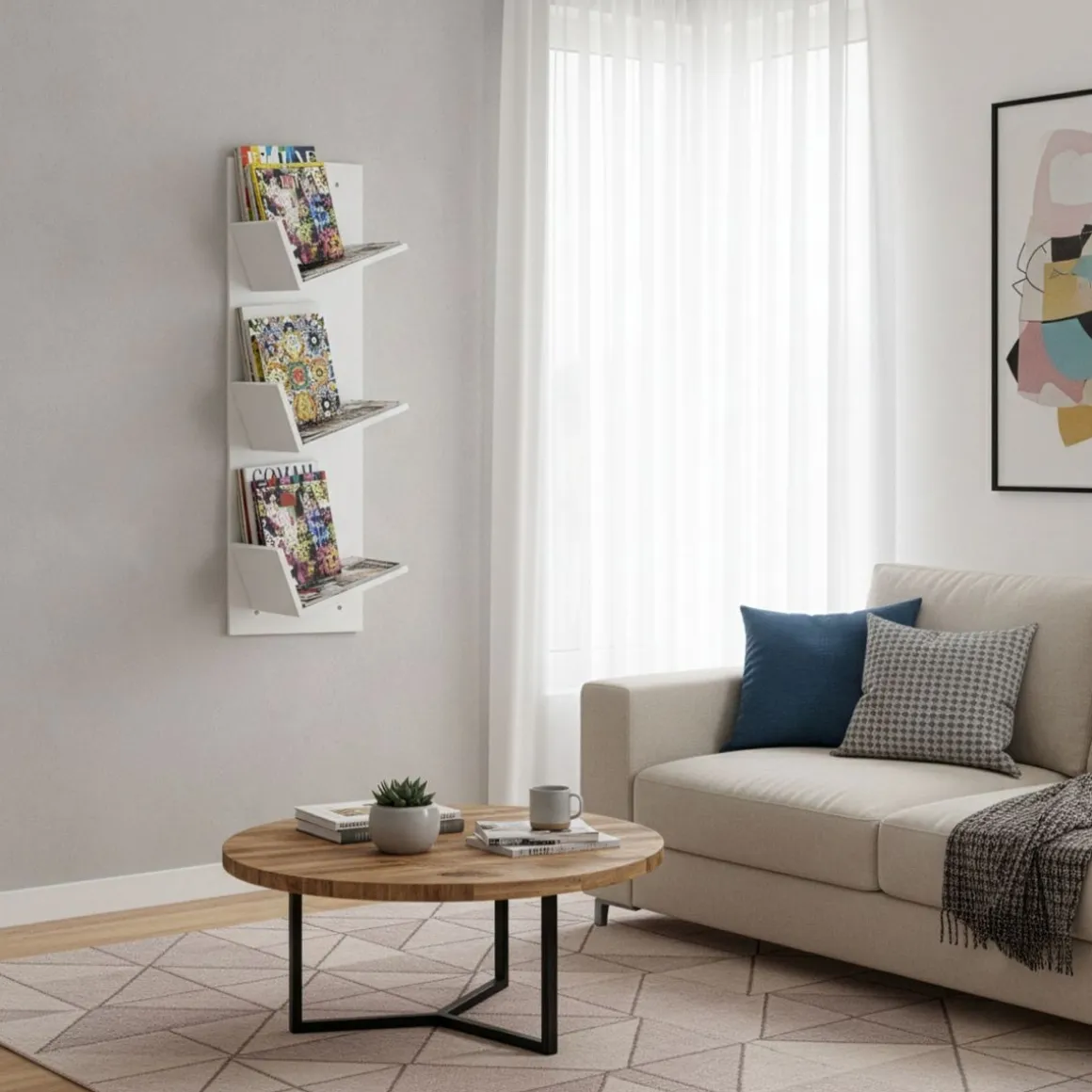 Wandregal TEGO 33 x 26 x 107 cm weiss