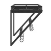 Wandregal Topfregal Eisen 60 x 25 x 29 cm schwarz