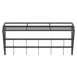 Wandregal Topfregal Eisen 60 x 25 x 29 cm schwarz