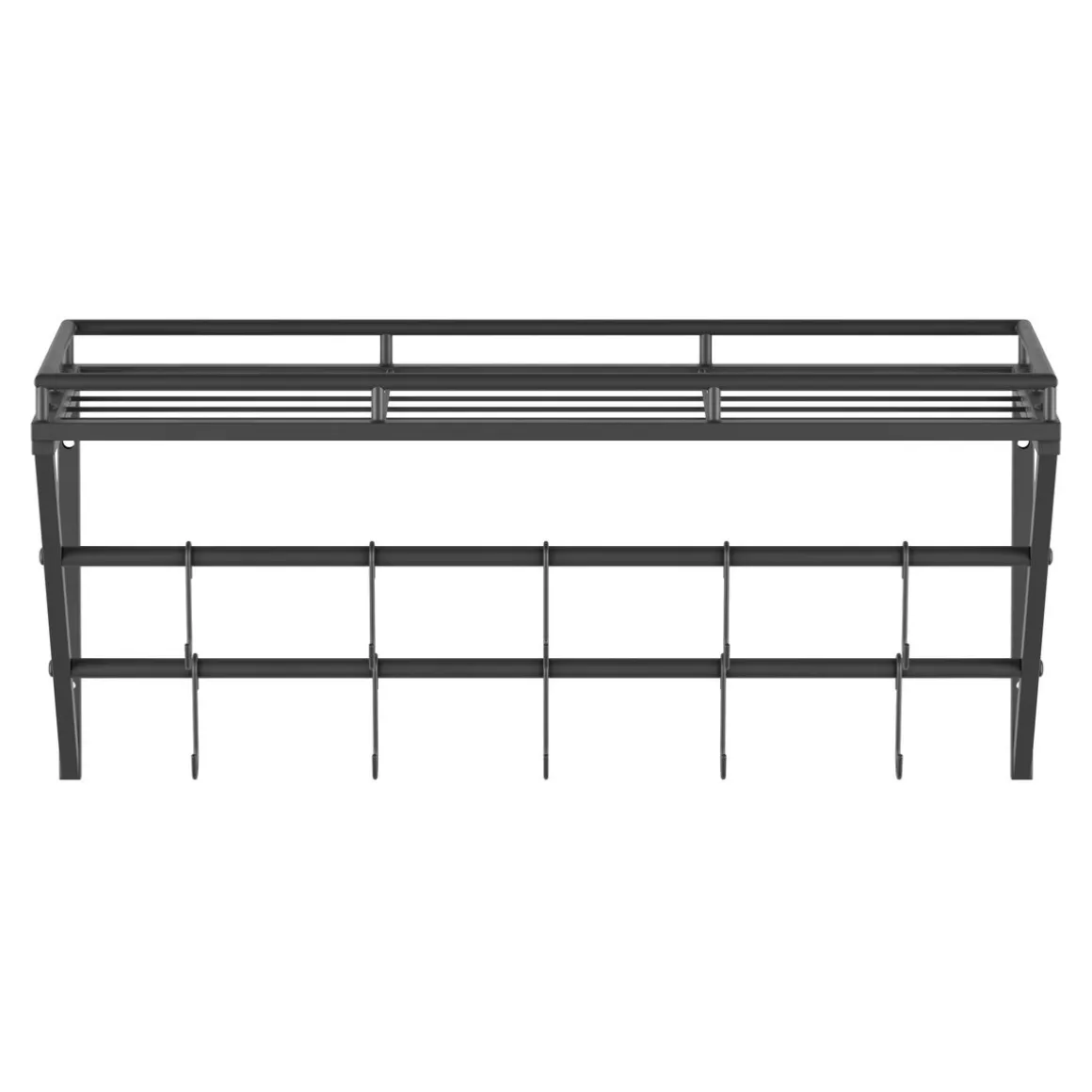 Wandregal Topfregal Eisen 60 x 25 x 29 cm schwarz