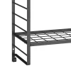 Wandregal Topfregal Eisen 76 x 30 x 62 cm schwarz