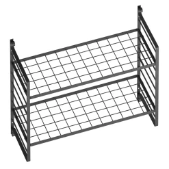 Wandregal Topfregal Eisen 76 x 30 x 62 cm schwarz