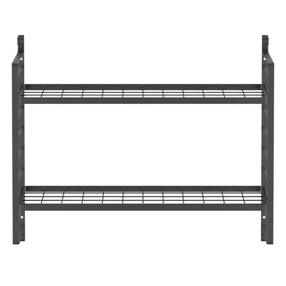 Wandregal Topfregal Eisen 76 x 30 x 62 cm schwarz