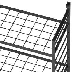 Wandregal Topfregal Eisen 76 x 30 x 62 cm schwarz