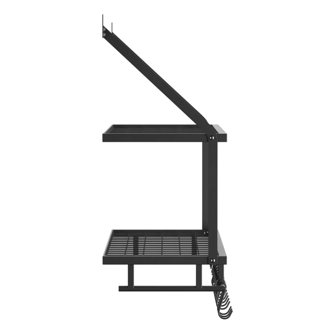 Wandregal Topfregal Eisen 77 x 25 x 56 cm schwarz