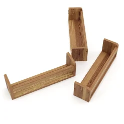 Wandregal VIVIEN 3er Set braun