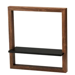 Wandregal 30 x 10 x 32 cm braun/schwarz