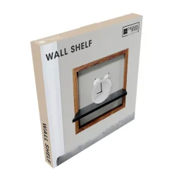 Wandregal 30 x 10 x 32 cm braun/schwarz
