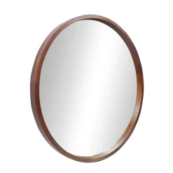 Wandspiegel Holz rund 76 cm natur