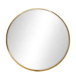 Wandspiegel rund 60 cm gold