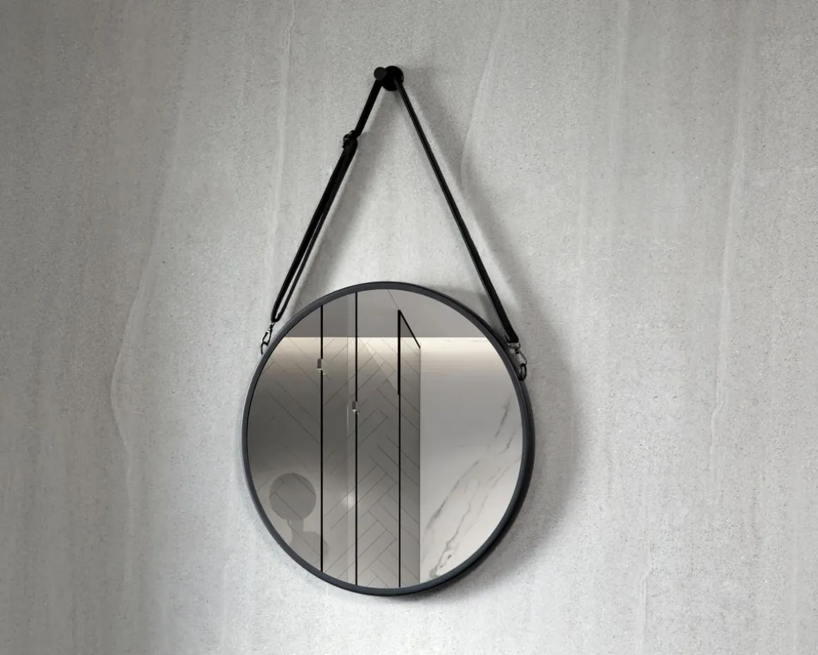 Wandspiegel Vintage schwarz 50 cm