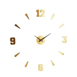 Wanduhr Aufkleber gold/schwarz