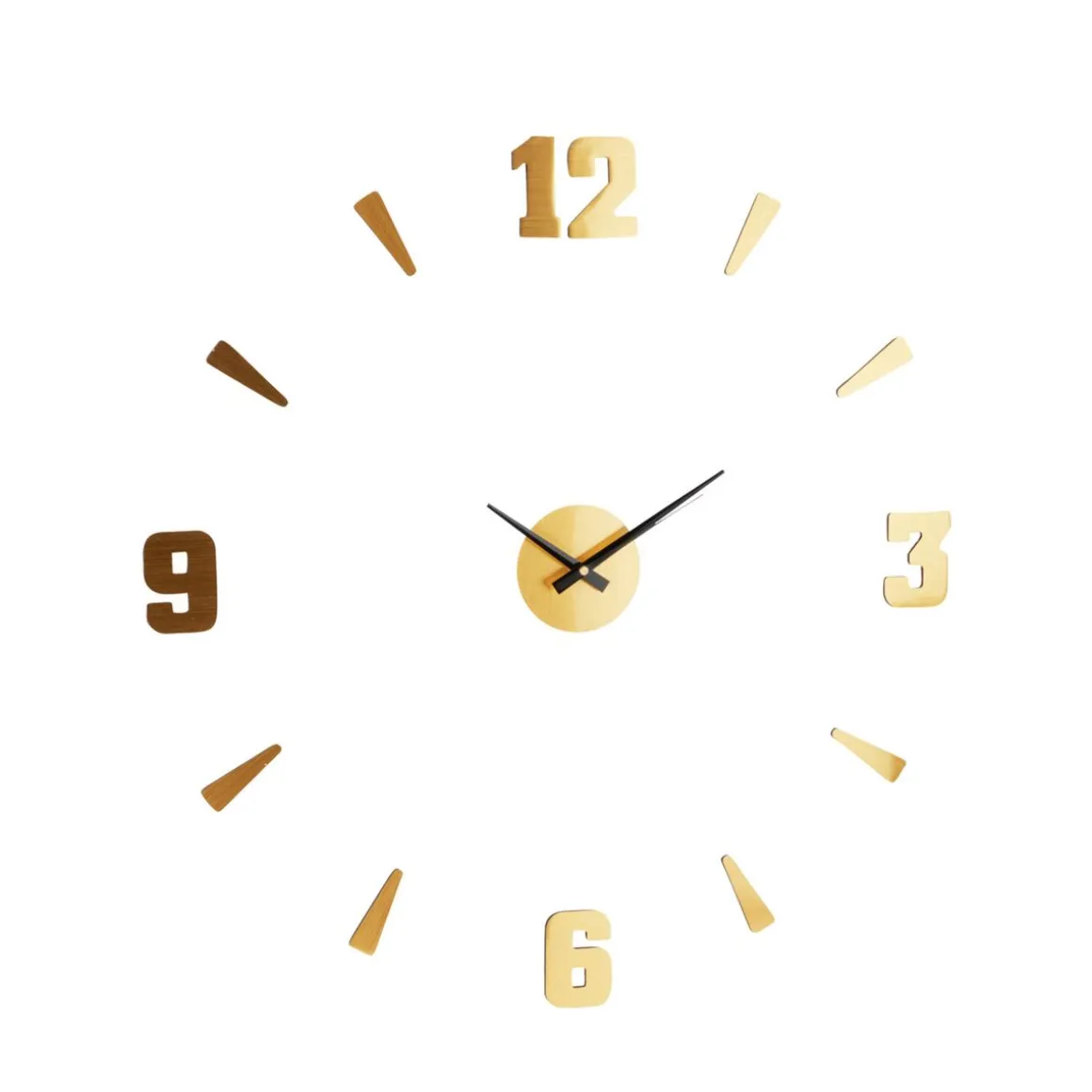 Wanduhr Aufkleber gold/schwarz