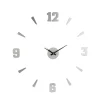 Wanduhr Aufkleber silber/schwarz