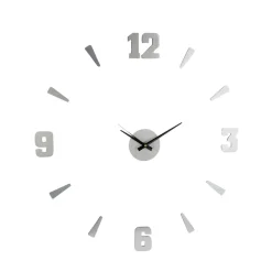 Wanduhr Aufkleber silber/schwarz