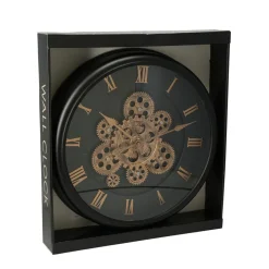 Wanduhr 40 cm schwarz/gold