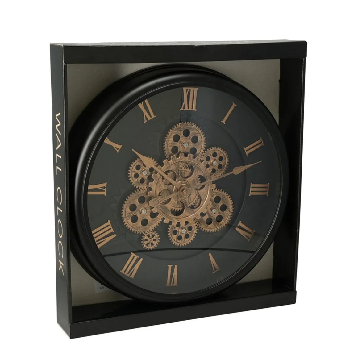 Wanduhr 40 cm schwarz/gold