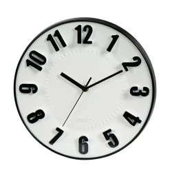 Wanduhr 28 cm weiss/schwarz