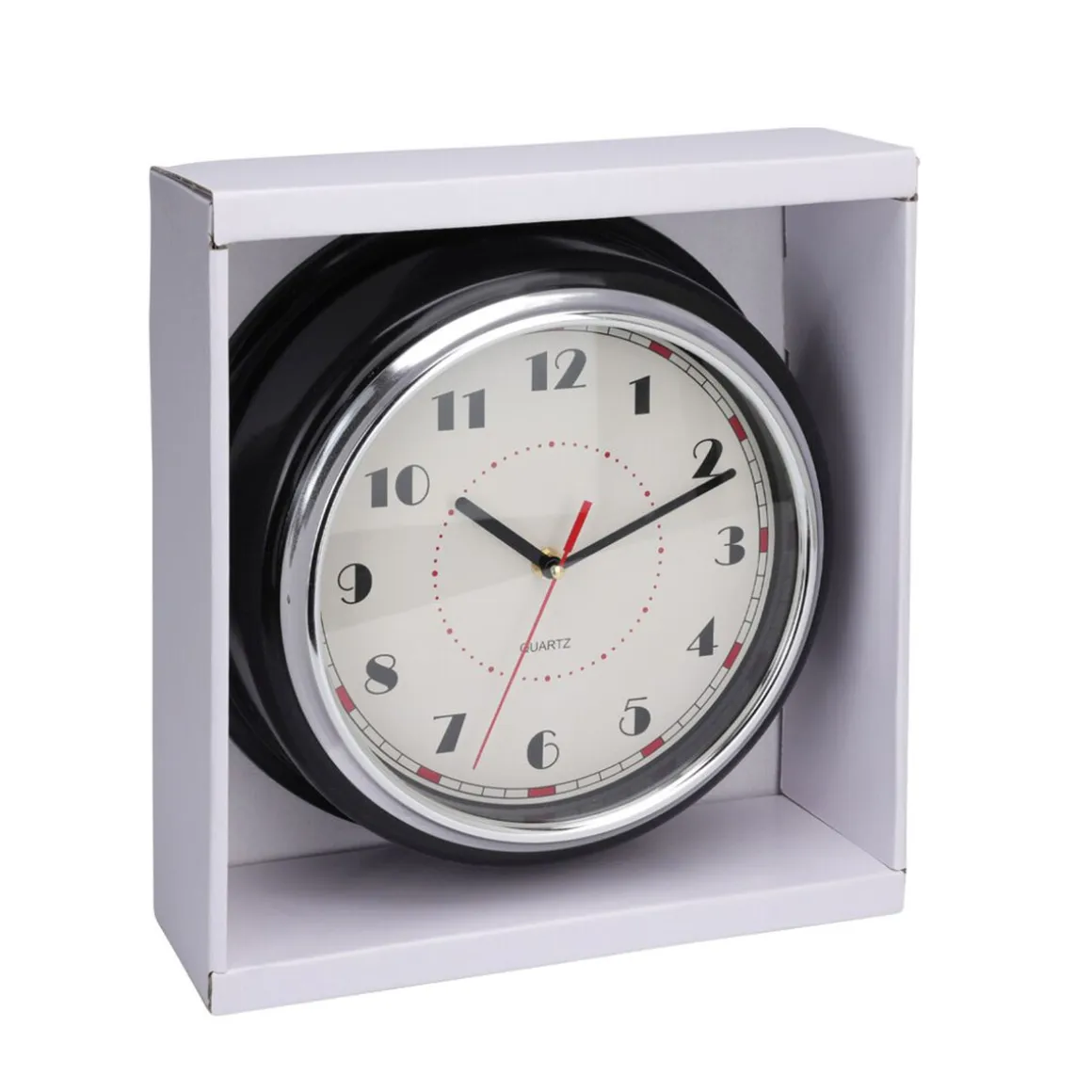 Wanduhr 30 cm weiss/schwarz