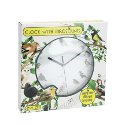 Wanduhr mit Vogelgeräuschen 25 cm