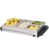 Warmhalteplatte elektrisch Edelstahl 2 x 2.5L + 2 x 1L