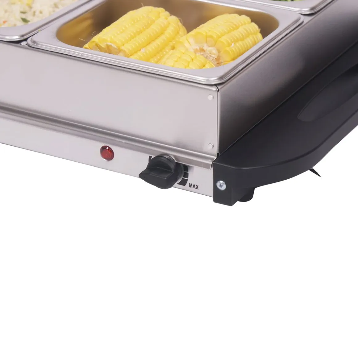 Warmhalteplatte elektrisch Edelstahl 2 x 2.5L + 2 x 1L