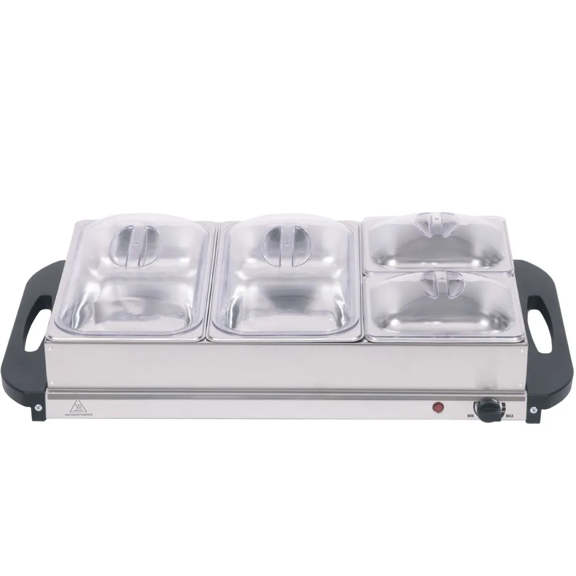 Warmhalteplatte elektrisch Edelstahl 2 x 2.5L + 2 x 1L