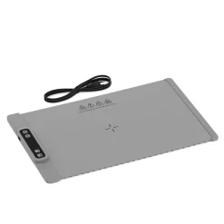 Warmhalteplatte elektrisch rollbar 62 x 38 cm grau