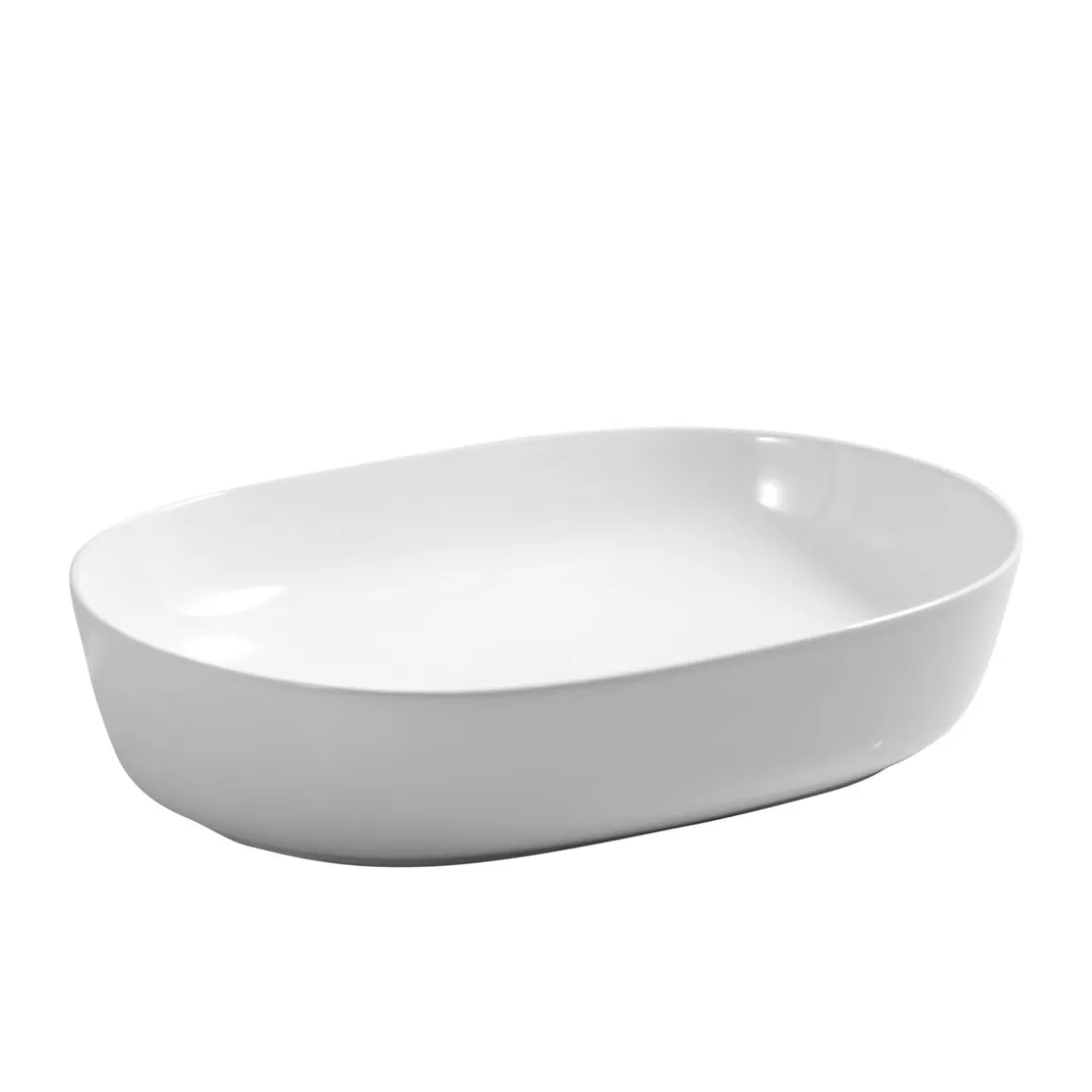Waschbecken Keramik 60 x 40 cm weiss
