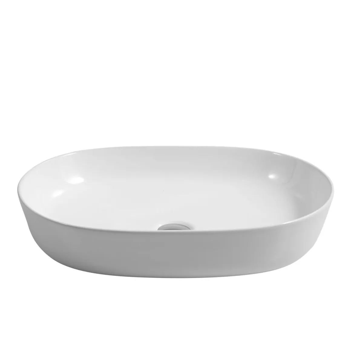 Waschbecken Keramik 60 x 40 cm weiss
