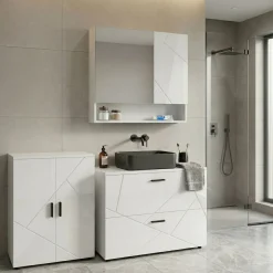 Waschbeckenunterschrank AQUALIA 80 x 41 x 59 cm weiss