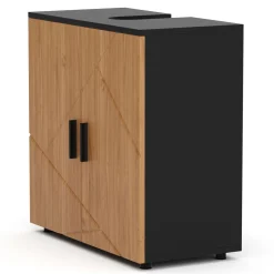 Waschbeckenunterschrank AQUALIA 60 x 30 x 60 cm braun/schwarz