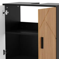 Waschbeckenunterschrank AQUALIA 60 x 30 x 60 cm braun/schwarz