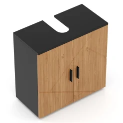 Waschbeckenunterschrank AQUALIA 60 x 30 x 60 cm braun/schwarz