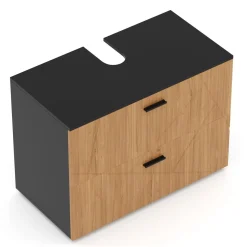 Waschbeckenunterschrank AQUALIA 80 x 41 x 59 cm braun/schwarz