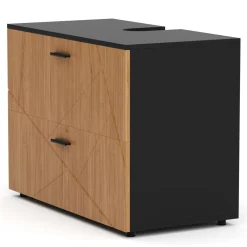 Waschbeckenunterschrank AQUALIA 80 x 41 x 59 cm braun/schwarz
