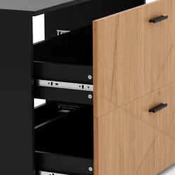 Waschbeckenunterschrank AQUALIA 80 x 41 x 59 cm braun/schwarz