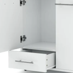 Waschbeckenunterschrank auf Rollen 50 x 33 x 59 cm weiss