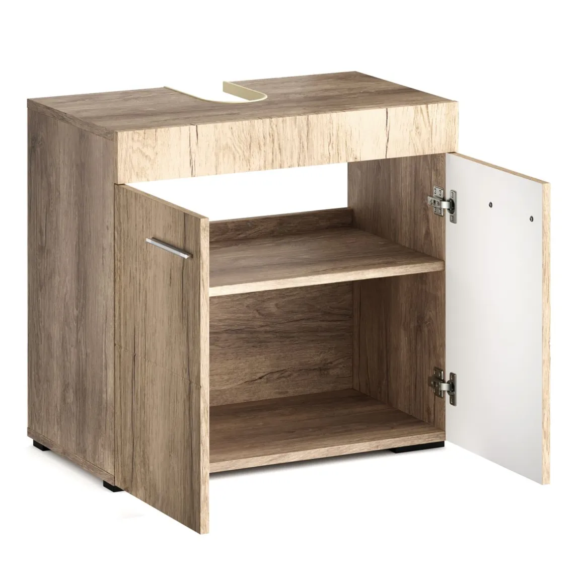 Waschbeckenunterschrank SIMONA 60 x 34 x 56 cm hellbraun