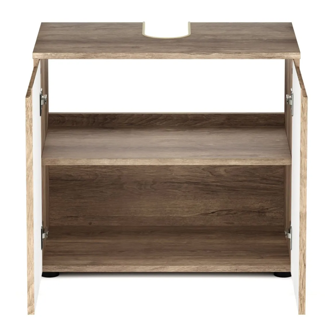 Waschbeckenunterschrank STEFAN 60 x 35 x 54 cm hellbraun