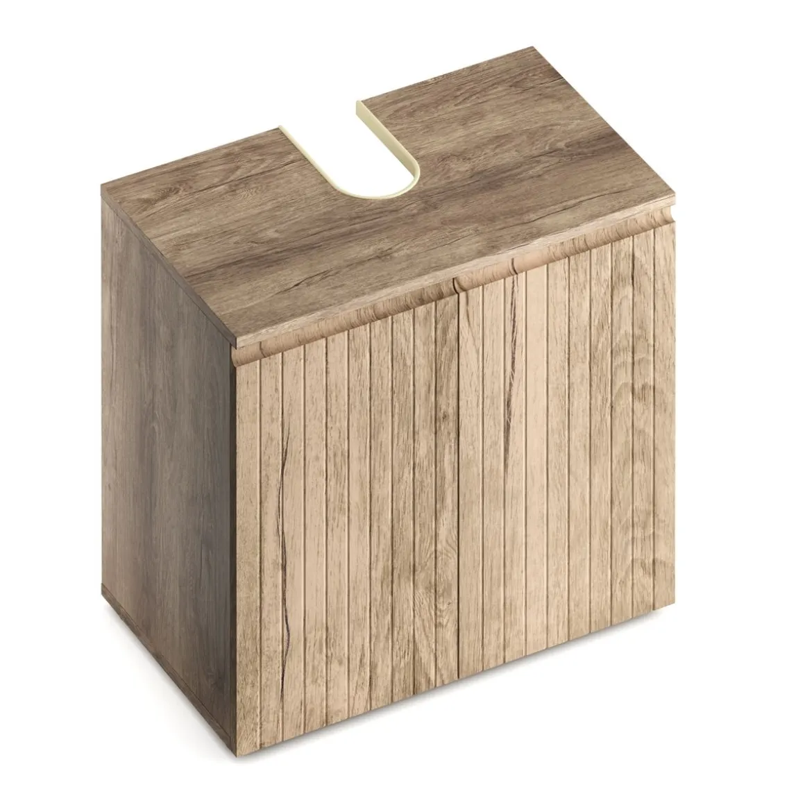 Waschbeckenunterschrank STEFAN 60 x 35 x 54 cm hellbraun