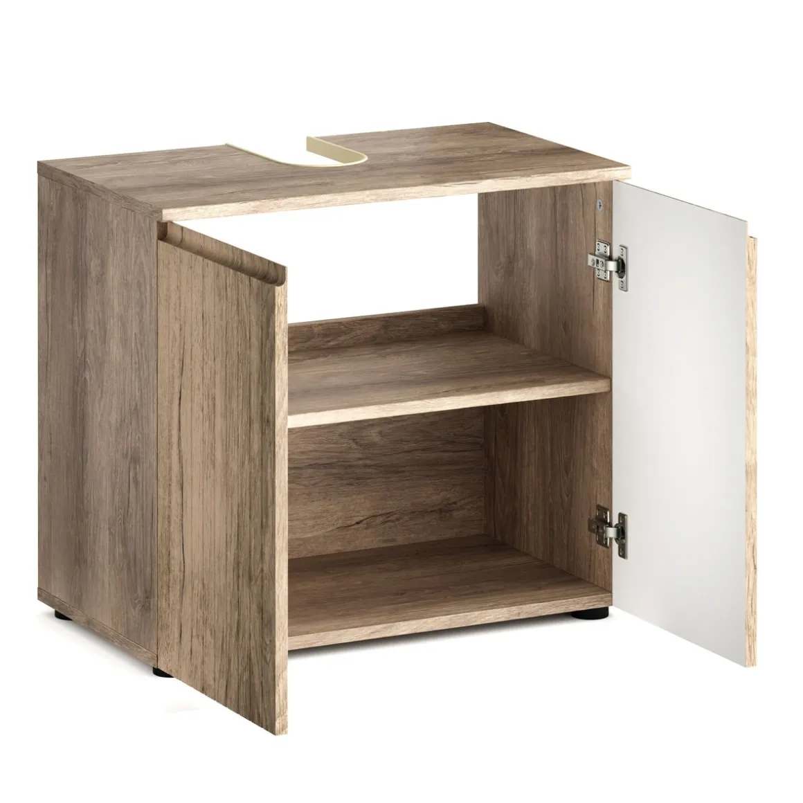 Waschbeckenunterschrank STEFAN 60 x 35 x 54 cm hellbraun
